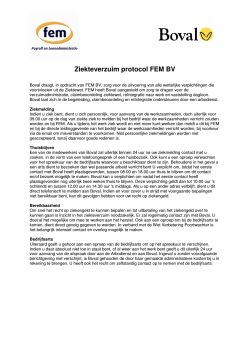 Ziekteverzuim protocol FEM BV