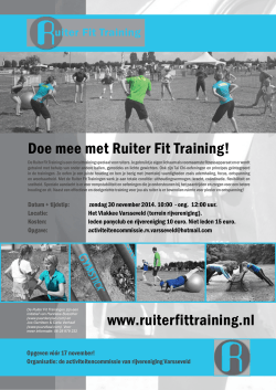 www.ruiterfittraining.nl Doe mee met Ruiter Fit Training!