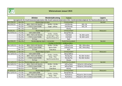 het trainingsschema
