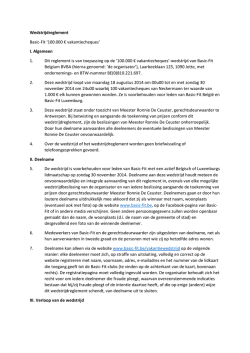 I. Algemeen 1. Dit reglement is van toepassing op de - Basic-Fit