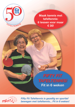 FIFTY FIT TAFELTENNIS! - TTV Red Stars Venray