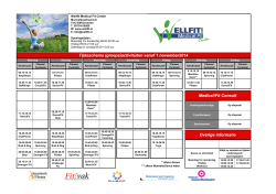 Fit Consult Tijdsschema (groeps)activiteiten vanaf 1 november2014
