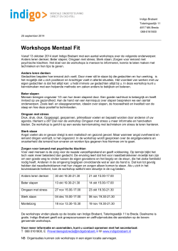 Workshops Mentaal Fit