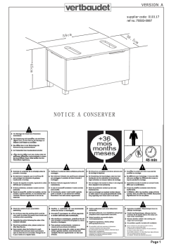 NOTICE A CONSERVER