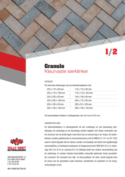 Granulo Kleurvaste sierklinker