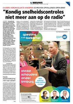 Kondig flitscontroles niet meer aan op radio