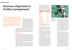 Business alignment in facility management