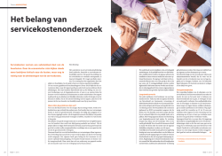 Het belang van servicekostenonderzoek