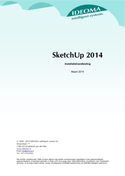 Installatie SketchUp 2014 - IDEOMA intelligent systems bv