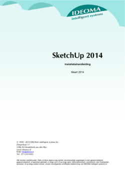 Installatie SketchUp 2014 - IDEOMA intelligent systems bv