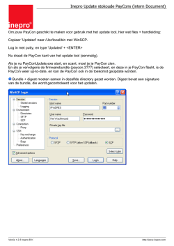 Inepro Update stokoude PayCons (intern Document)