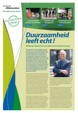 duurzaamheidskrant - Gemeente Alblasserdam