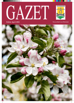 Editie April 2014 - Gazet - Wijkvereniging Dierdonk