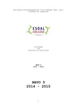 HAVO 5 2014 - 2015