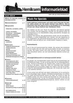 Informatieblad juni 2014