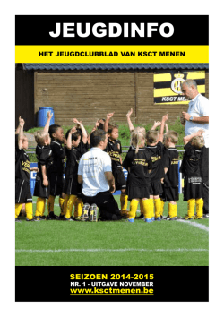 jeugdinfo - KSCT MENEN