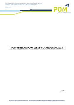 JAARVERSLAG POM WEST