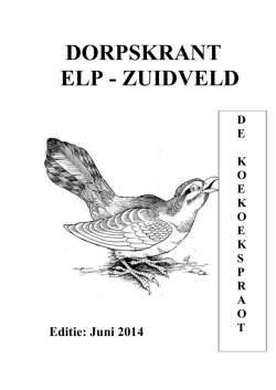 DORPSKRANT ELP - ZUIDVELD - Dorpsbelangen Elp