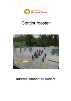 Informatiefolder continurooster 2014-2015