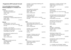 Jaarprogramma 2015 1e helft