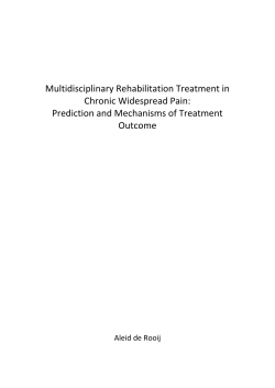Multidisciplinary Rehabilitation Treatment in - VU