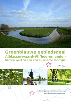 Groenblauwe gebiedsdeal