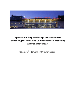 Capacity-building Workshop: Whole Genome Sequencing for ESBL