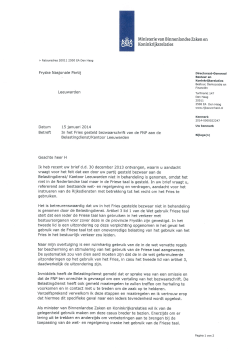 Brief aan de Fryske Nasjonale Partij (FNP)