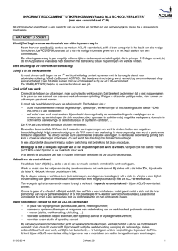 Informatiedocument uitkeringsaanvraag als schoolverlater