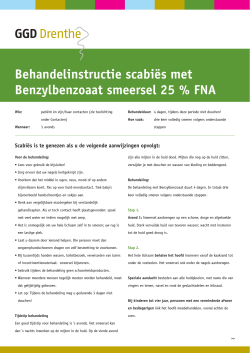 Behandelinstructie scabiës met Benzylbenzoaat smeersel 25 % FNA
