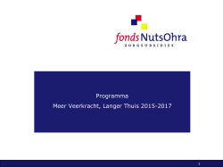 Presentatie Meer Veerkracht Langer Thuis