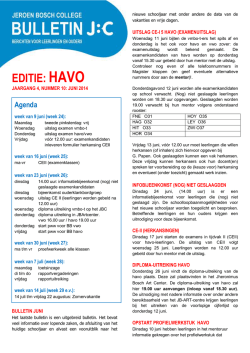 EDITIE: HAVO - Jeroen Bosch College