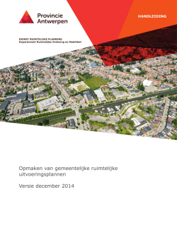 Handleiding Opmaken van gemeentelijke ruimtelijke