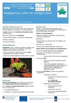 Regelgeving vullen en reinigen spuit, handout