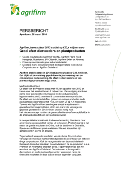 Download hier persbericht 2014 Agrifirm