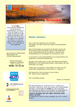Programma November 2014