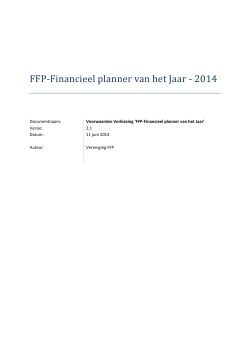 FFP-Financieel planner van het Jaar - 2014