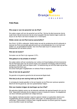 FAQ iPads - Parkdreef