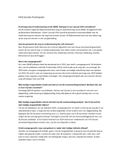 FAQ Sociale Participatie - gemeente Alphen aan den Rijn