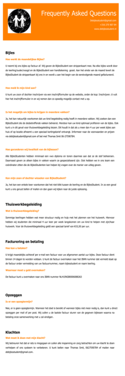 FAQ - DeBijlesStudent