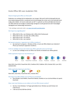 Gratis Office 365 voor studenten FAQ