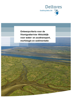 Ontwerpcriteria voor de Vismigratierivier Afsluitdijk voor water