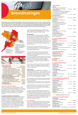 Bekendmakingen 15 januari 2014