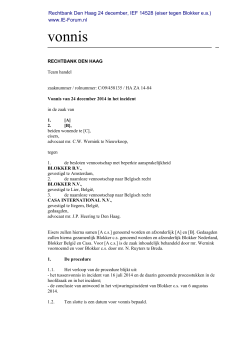 Rechtbank Den Haag 24 december 2014, IEF 14528 (eisers tegen