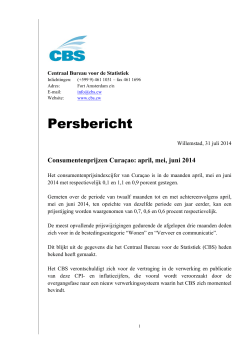 Persbericht - the Central Bureau of Statistics.