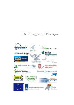 Eindrapport BioSyn (BIOCAB) - Dutch Biorefinery Cluster