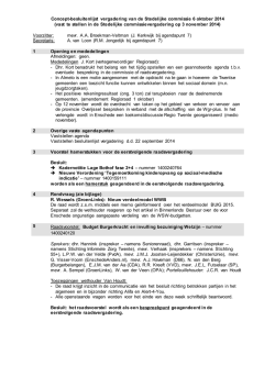 Concept-besluitenlijst vergadering van de Stedelijke commissie 6