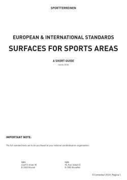 SURFACES FOR SPORTS AREAS
