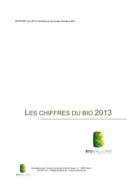 LES CHIFFRES DU BIO 2013