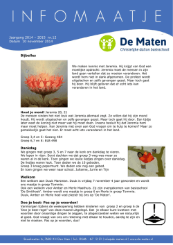 Jaargang 2014 &ndash; 2015 nr.12 Datum 10 november 2014